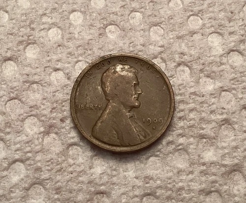 1909-S Lincoln Cent Scarce Key Date Fine  Condition