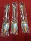 Wallace Grande Baroque Sterling Teaspoons, Three (3) Spoons UNOPENED
