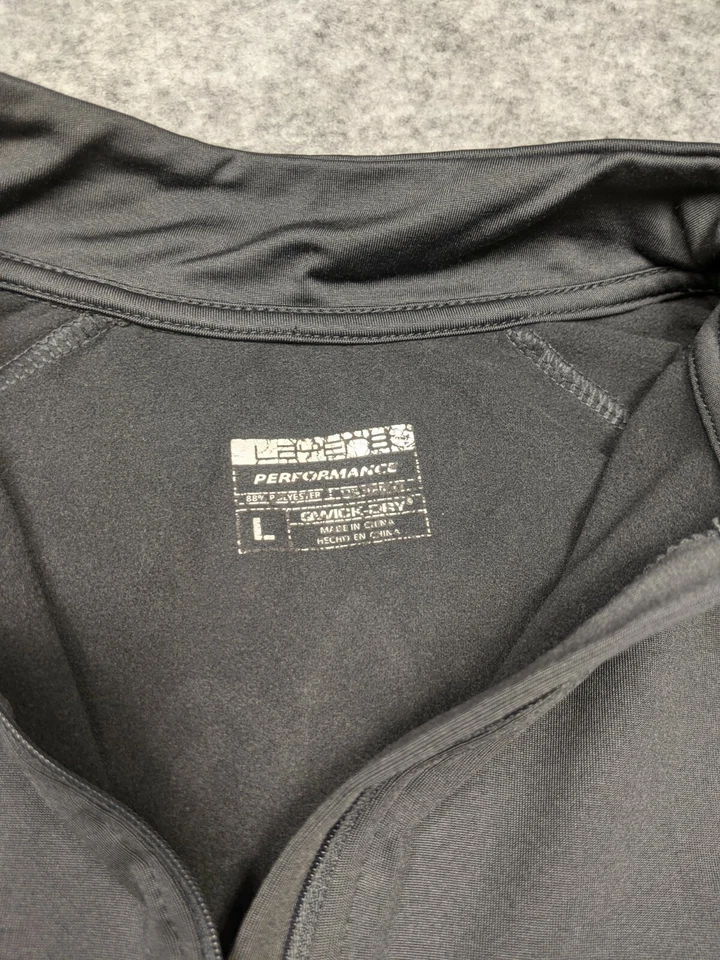 Layer 8 size Large Gray Qtr zip Long Sleeve Thumb Holes Women's Athletic Top - Image 3 of 4