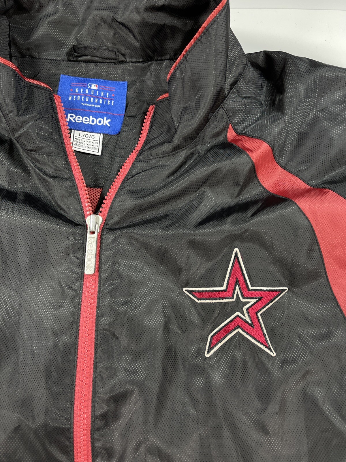 パターン 新品 タグ付き HOUSTON×LivinAmerica コラボジャケット 黒赤