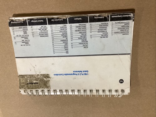 ALLEN-BRADLEY 1785 PLC-5 PROGRAMMABLE CONTROLLERS QUICK REFERENCE#681I110