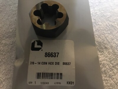 THREADING DIE 7/8 -14 CBN HEX DIE 86637 | eBay