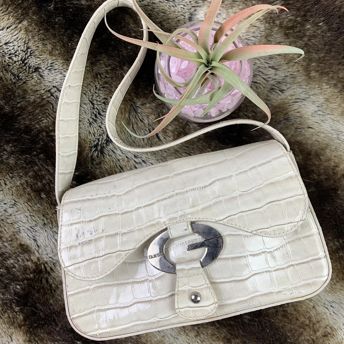Guess cream sales handbag