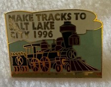 Kiwanis International Make Tracks to Salt Lake City 1996 Lapel Pin
