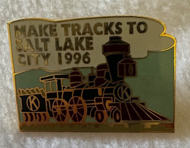 Kiwanis International Make Tracks to Salt Lake City 1996 Lapel Pin