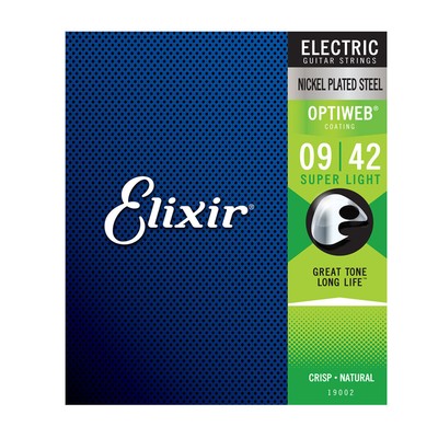 Elixir 19002 Super Light Optiweb  09-42 E-Gitarrensaiten