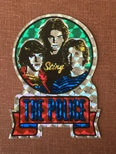 Vtg 1970s Sting & The Police Prism Sticker Large Rock Band Music Decal RARE!