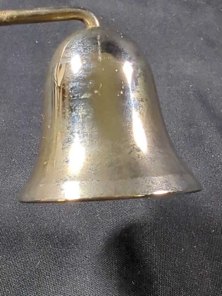 Beautiful Silver Bell Shaped Candle Snuffer 8.5" L Spiral Design Handle Classic - Image 4 of 4