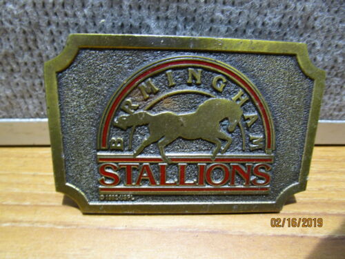 Vintage USFL Birmingham Stallions Belt Buckle - Picture 1 of 3