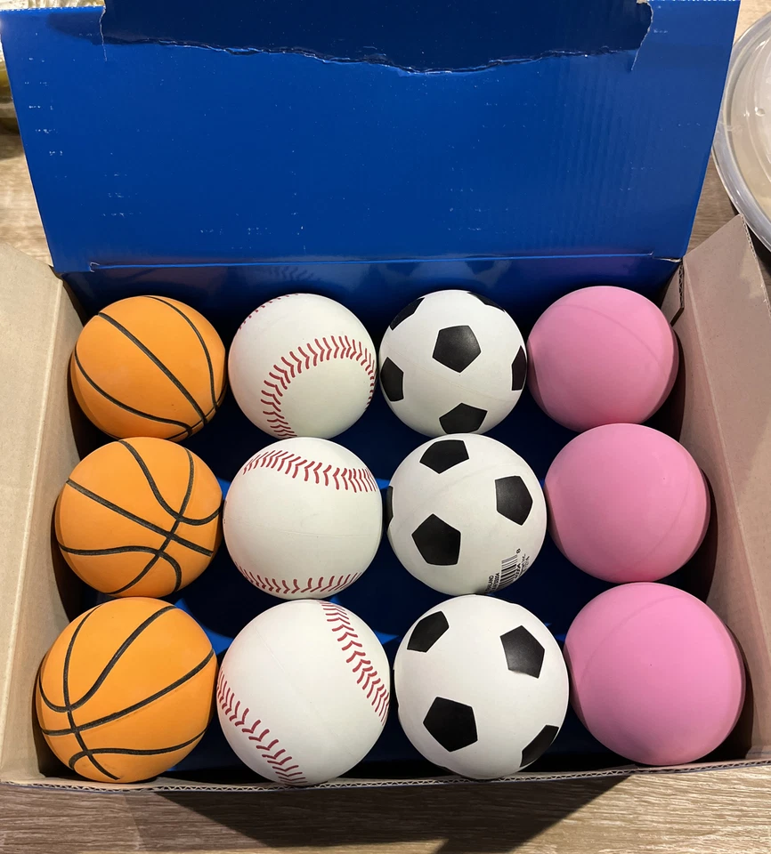 BOUNCY SPORT BALLS ( 24 pack assorted 2 inch each ) Foto 2 de 3