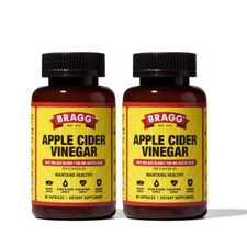 Bragg Apple Cider Vinegar Capsules with Vitamin D and Zinc - 2 Pack 90 Capsul...