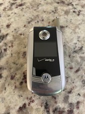 Motorola V series V710 - Silver and Black Verizon Rare Flip Phone Untested