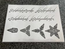 4 Sets Herr der Ringe Krieg im Norden Lord of the Rings Klebe Tattoos Aufkleber