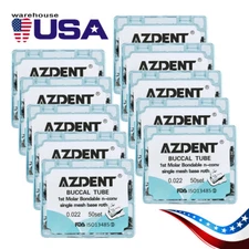 Dental Orthodontic 1st Molar Roth 022 Buccal Tube Bondable N-conv Mesh Base USA