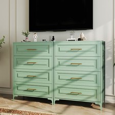 43" Tall 4-Drawer Metal Dresser Heavy Duty Steel Storage Cabinet Smooth Slides