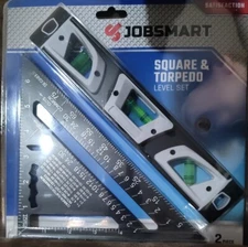JOBSMART  Square And Torpedo Level Set Made From Durable Die Cast Aluminum