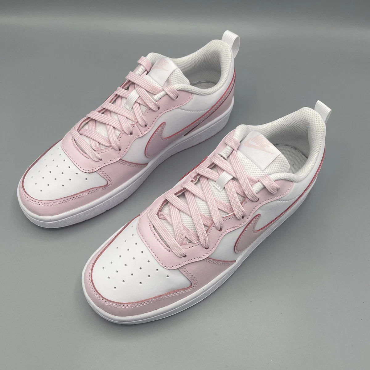 Low Big Shoes Borough 2 Court | SE eBay Kids\' 6.5Y Foam/Women (GS) White/Pink Nike Siz8