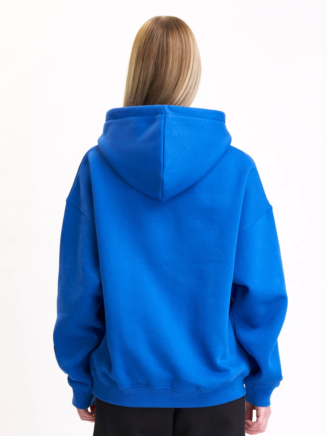 SACAI Babystaff College oversize felpa con cappuccio donna maglione donna blu Amstaff