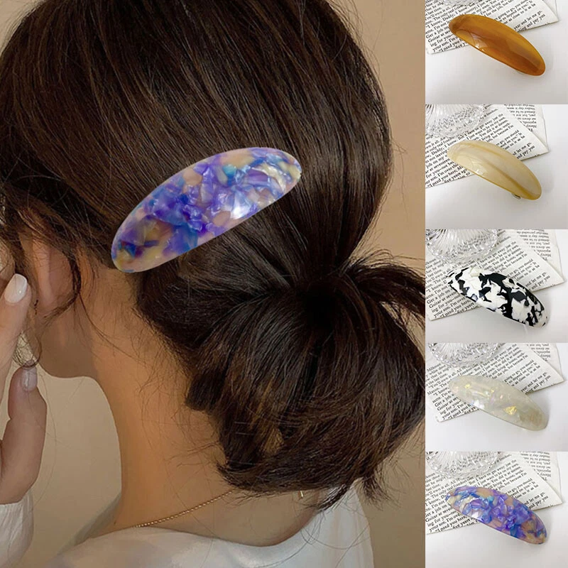 2 pezzi stile francese a forma di u forcine per capelli vintage perni forchetta bastoni acetato di cellulosa tartaruga guscio perni per capelli per le donne ragazze accessori per capelli (Leop