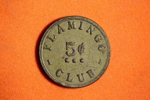 ND (1966-1969) Naples, Italy Flamingo Club 5 Cent Copper Trade Token #M18979