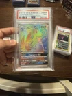 Pokémon TCG Rainbow Secret Rare Dragonite GX Black Star Promo SM156 Psa 9