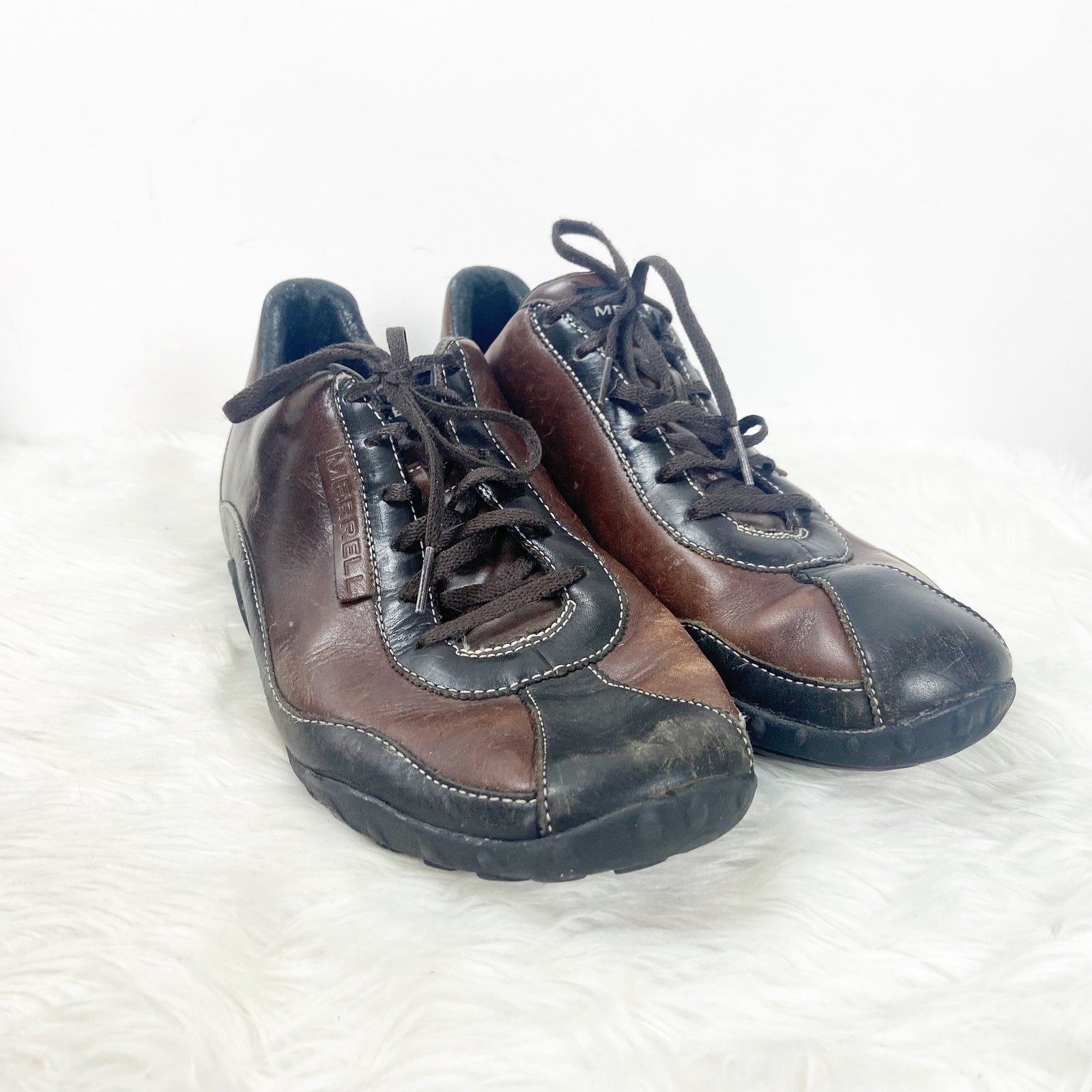 Scarpe Merrell 9.5 uomo marrone scuro pelle nera Sprint Victory