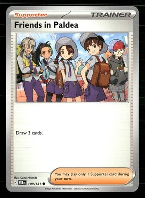 Friends in Paldea 109/131 Common Prismatic Evolutions Pokemon Lightly Played