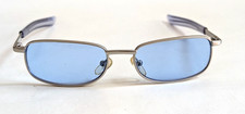 NWT Vintage 90's Rectangle Metal Sport Sunglasses M. Silver 