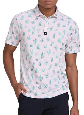 Bad Birdie Core Polo Golf Shirt Men's Size Medium Thorn In Your Side Cactus