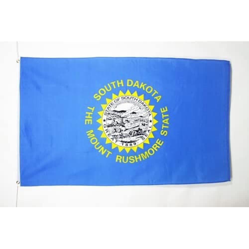 Drapeau Dakota du Sud 150x90 cm en polyester résistant avec oeillets métalliques