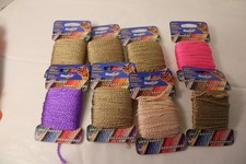Needloft Plastic Canvas Yarn 20 YARDS LOT OF 6 NEW PLUS PURPLE CAMEL BRIGHT PINK