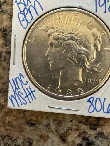 1925 Peace Silver Dollar BU