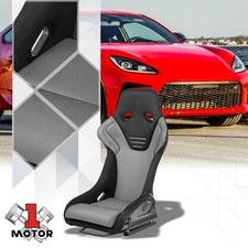 2pcs Blacksilver Microfiber Suede Fixed Bucket Racing Seats Wsliders Universal 2pcs Blacksilver Microfiber Suede Fixed Bucket Racing Seats Wsliders Universal