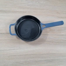 Our Place Cast Iron Skillet Pan Blue Enameled with Helper Handle 6.5"