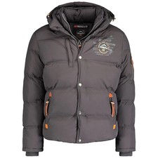 Geographical Norway Herren Jacke Daunenjacke Winterjacke Parka Grau gefüttert