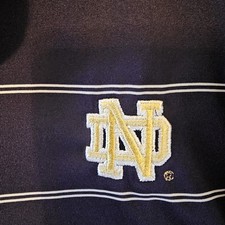 Notre Dame University Cutter  Buck Mens XL ND Performance Polo Golf Navy Blue