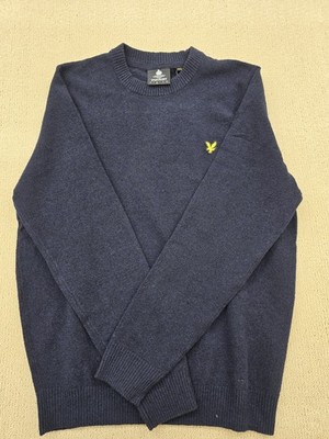 Lyle & Scott Marine Baumwolle Rundhals Pullover Herren Regular Fit Langarm