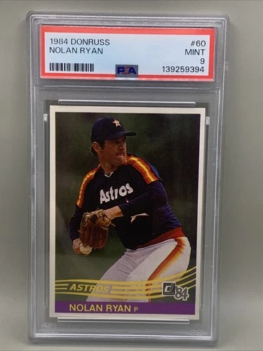 1984 Donruss - Nolan Ryan #60 Astros Graded PSA 9 Mint Free Shipping