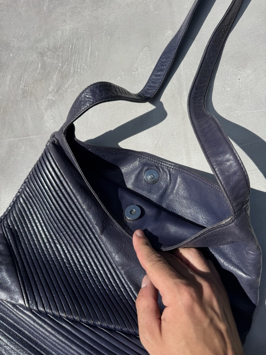 Archive 90s Gianni Versace Couture Leather Folds Shoulder Bag | eBay