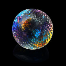 100Ct Natural Rainbow Color Round Cut Mystic Topaz Loose Certified Gemstone