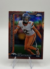 2025 Topps Chrome Pat Surtain Football Leather Refractor Broncos