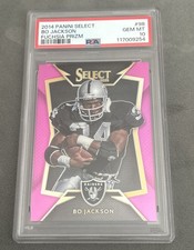 Bo Jackson 2014 Panini Select Pink Fuchsia Prizm HOLO #/199 RAIDERS SP PSA 10