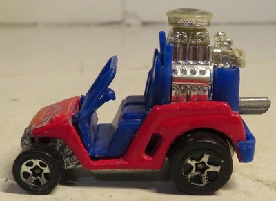Vintage Hot Wheels Teed Off Lot 1998 Die Cast Car Race Red Blue No Top Used GUC