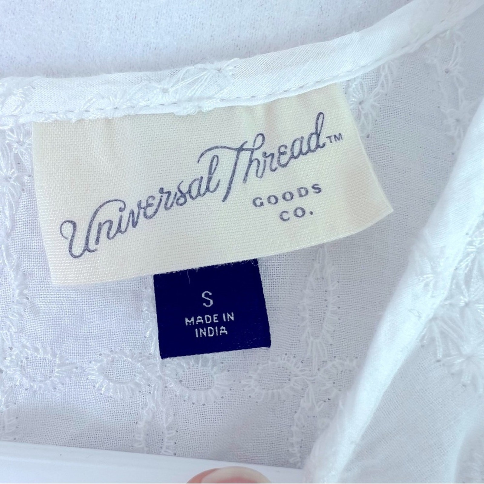 Universal Thread Blouse Small Cottagecore White E… - image 4