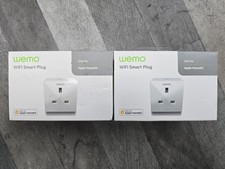 2 x WeMo WiFi Smart 3 Pin UK Plug Adapter for Apple HomeKit - 