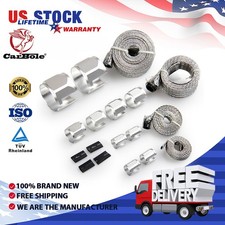 Stainless Braided Enginevacuumfuelheateroil Line Hose Sleeve Dress Up Chrome