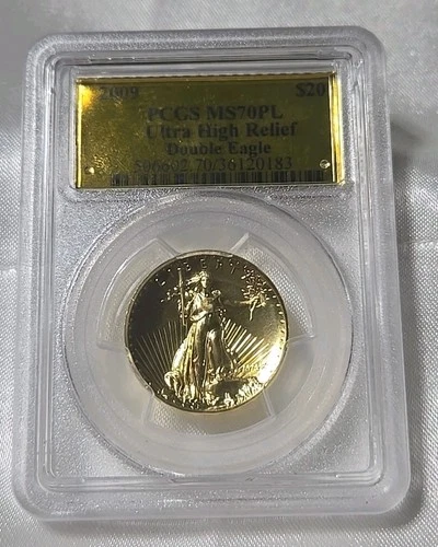 2009 $20 ULTRA HIGH RELIEF DOUBLE EAGLE 1 OZ GOLD PCGS MS70 PL GOLD LABEL