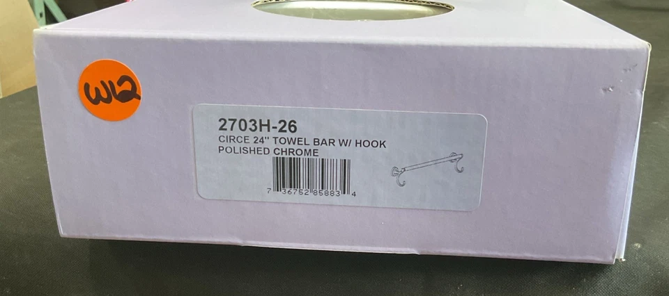 Toallero Jengibre 24" con Ganchos Cromo Pulido Circe 2703H/26 W12 Sólido Foto 3 de 4