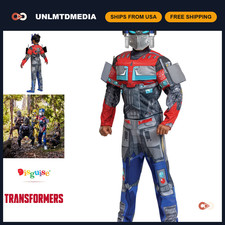 Transformers Muscle Costume Mask - Optimus Prime, Kids Size Medium 7-8