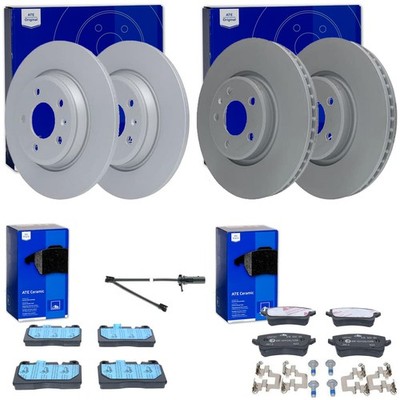 ATE BREMSSCHEIBEN + CERAMIC BELÄGE VORNE+HINTEN passend für AUDI Q5 8R 2008-2017